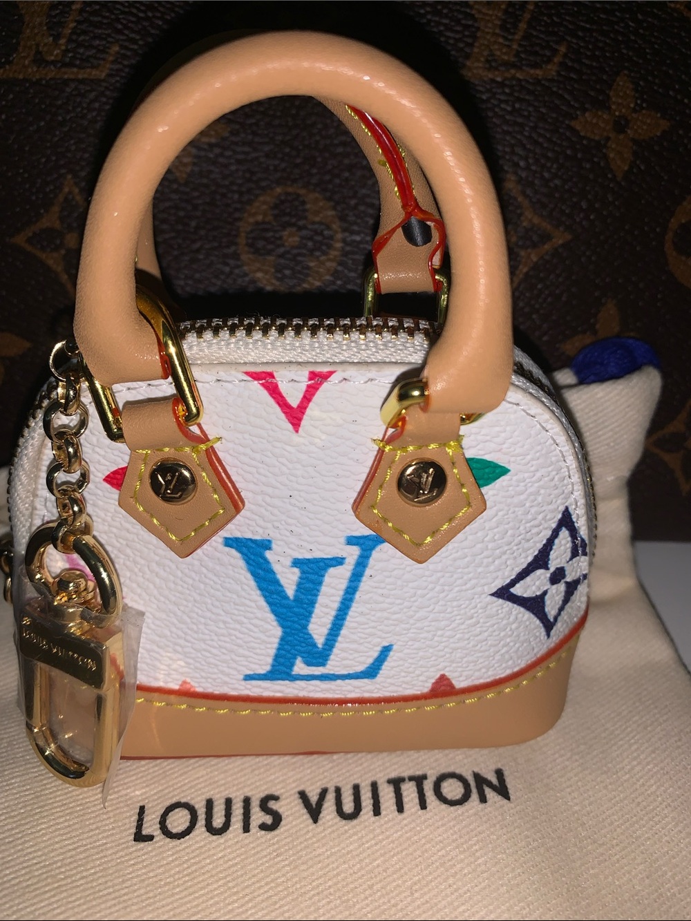 Monogram Multicolor Mini Bag Charm keychain